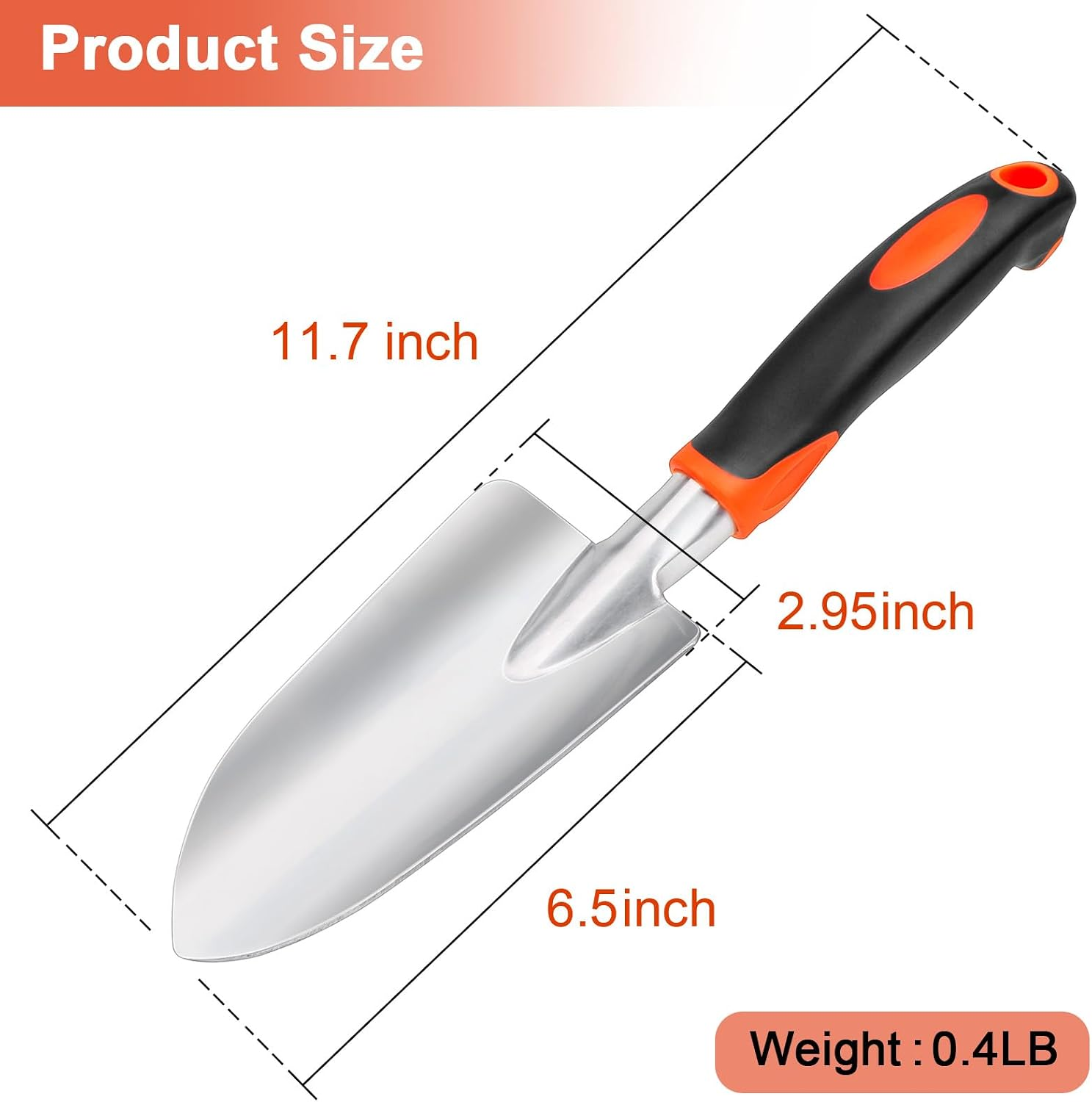 Community More Aluminum Hand Trowel with Rubber Grip Secondary image