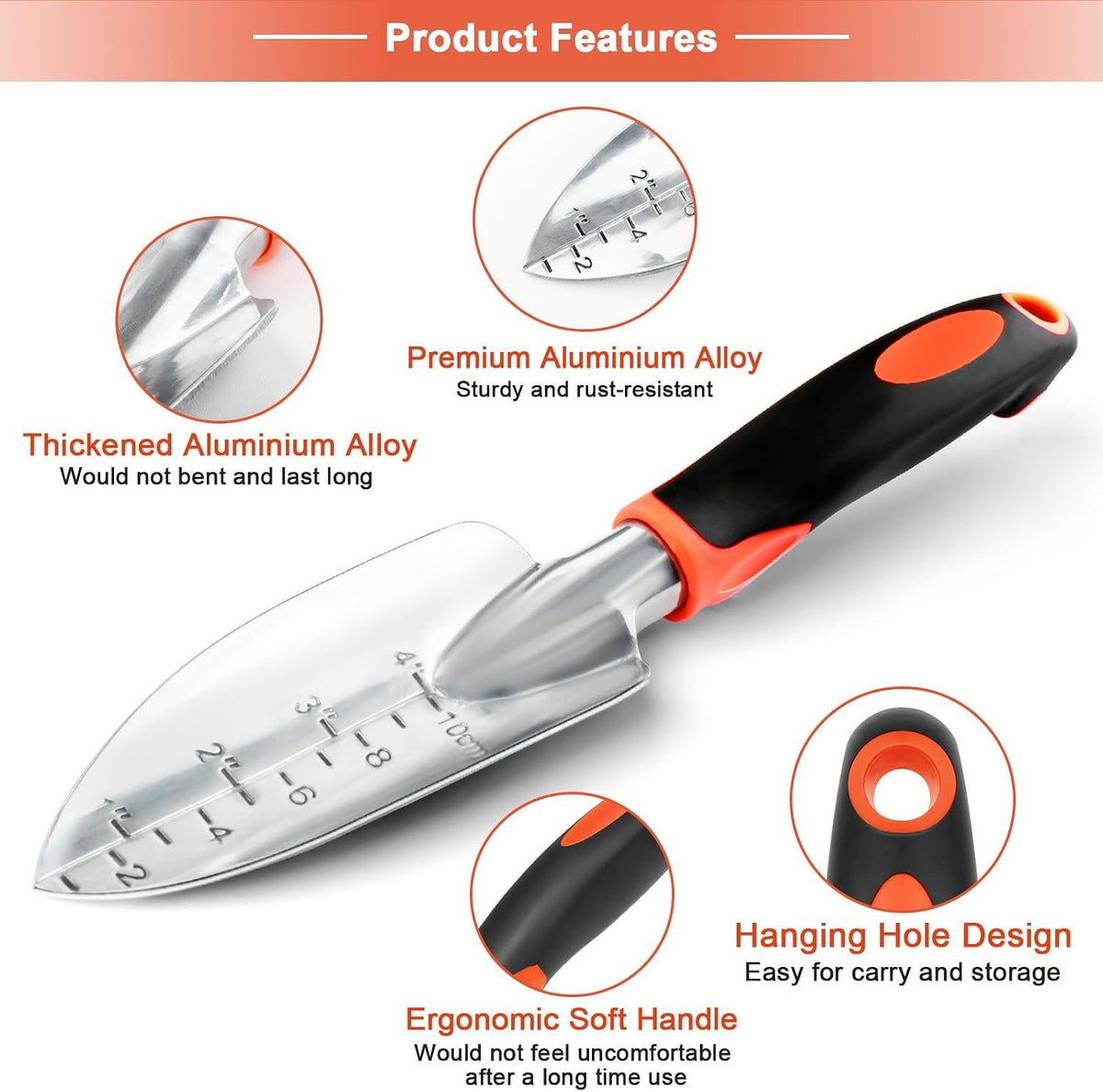Community More Aluminum Garden Trowel Set with Depth Scale additional product photo