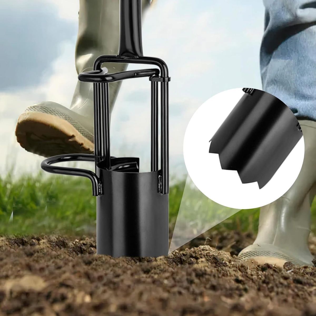 Community More Long-Handle Bulb Planter with Foot Pedals additional product photo
