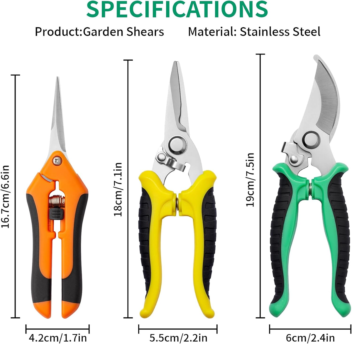 Community More Stainless Steel Garden Pruning Shear Set additional product photo