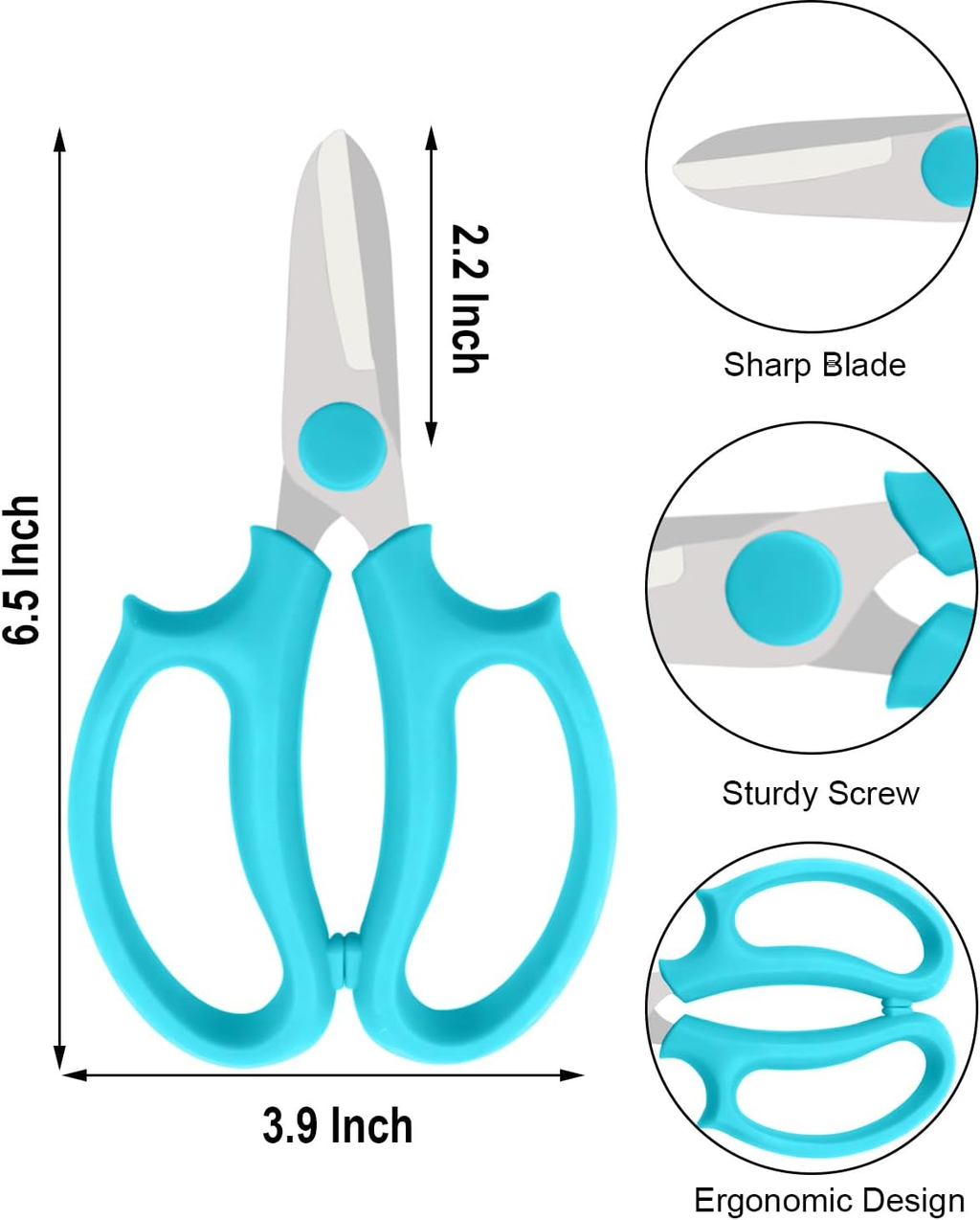 Community More Stainless Steel Flower Scissors in Mixed Colors additional product photo