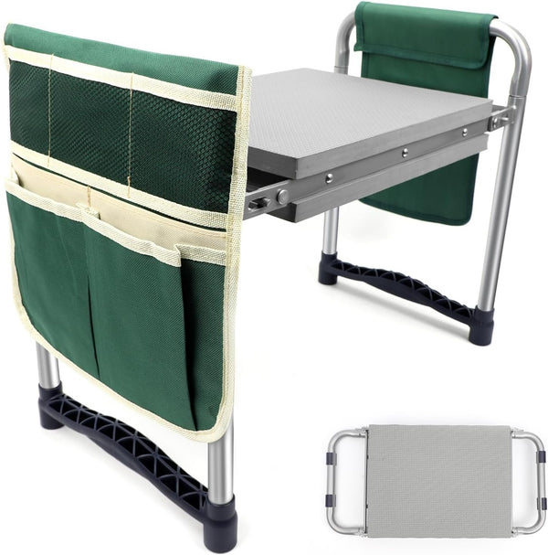Community More Grey Garden Kneeler and Seat with Tool Bags studio product photo