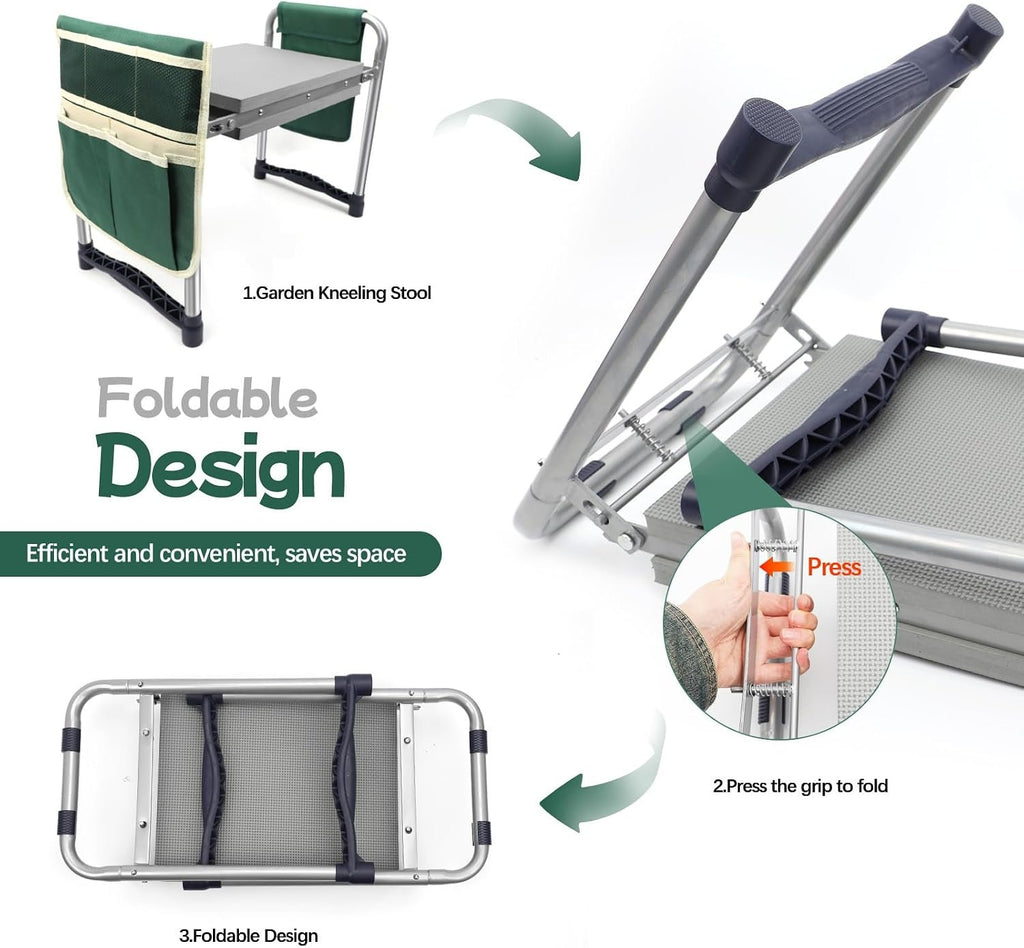 Community More Grey Garden Kneeler and Seat with Tool Bags additional product photo