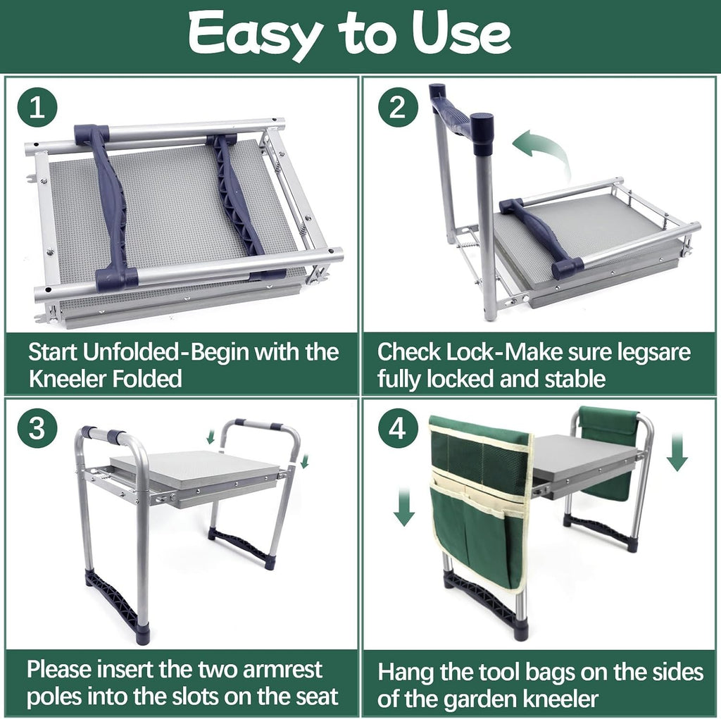 Community More Grey Garden Kneeler and Seat with Tool Bags additional product photo