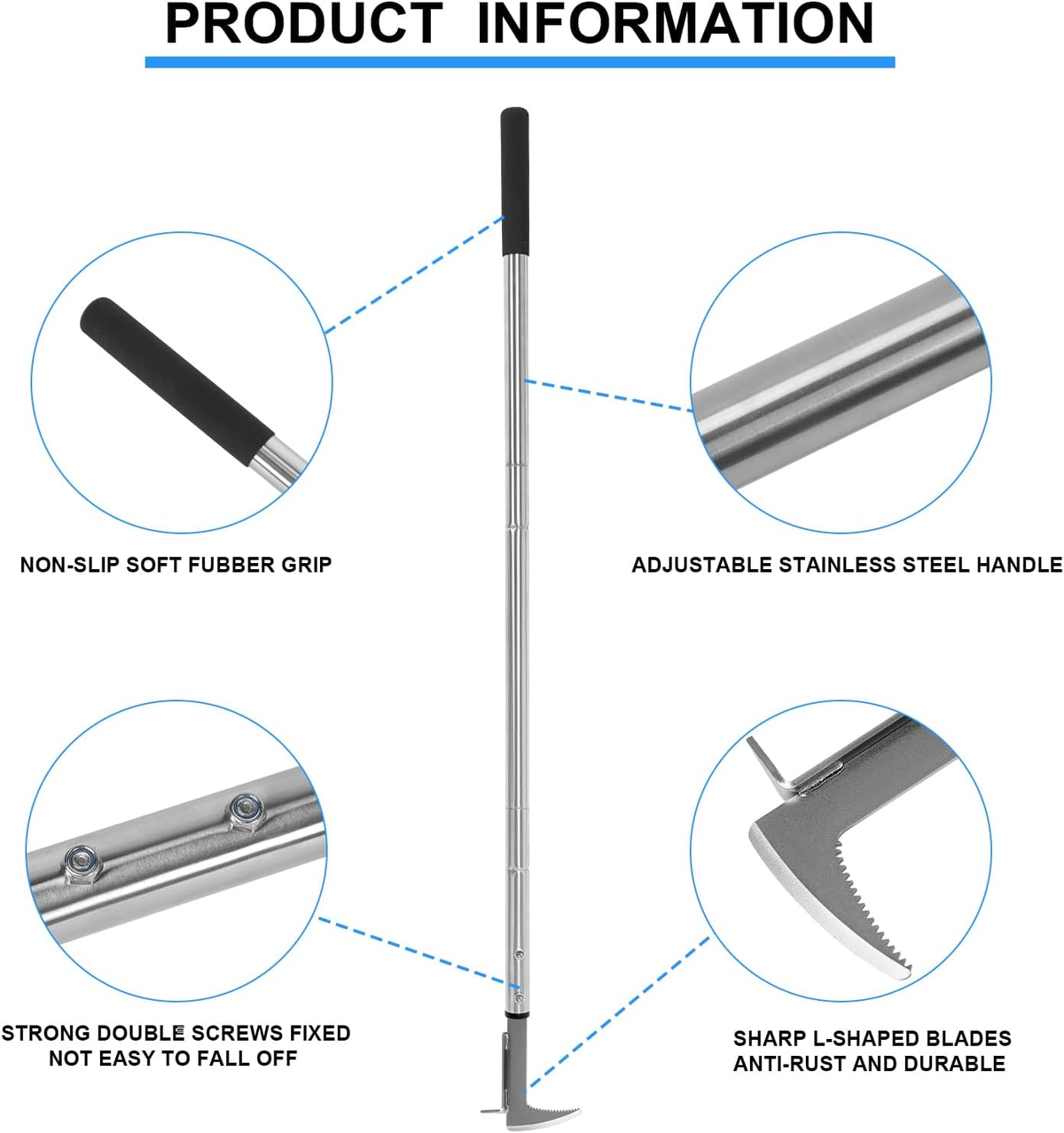 Community More Long-Handle Crack Weeder with L-Shaped Blade additional product photo
