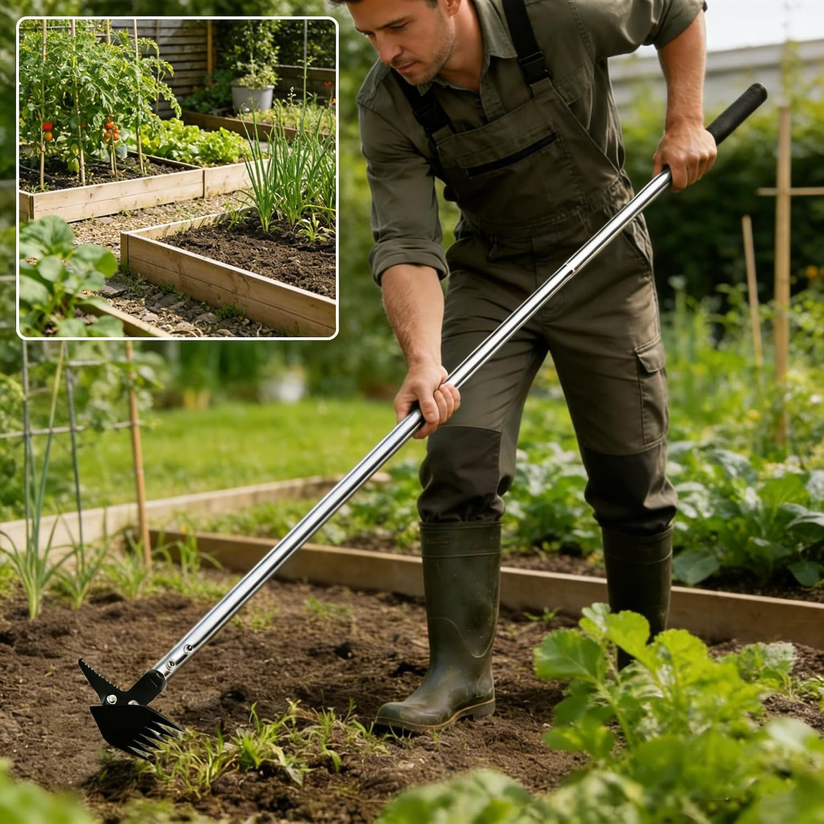 Community More Long-Handle Weed Rake and Crack Weeder additional product photo
