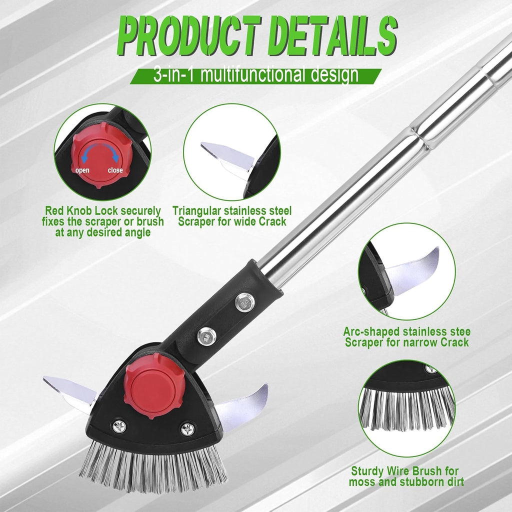 Community More Stainless Steel Crack Weeder with Brush and Scrapers additional product photo