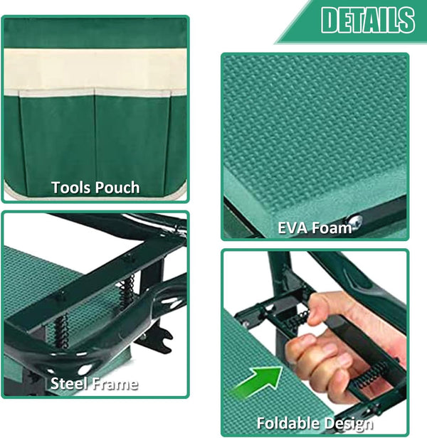 Community More Steel Frame Garden Kneeler and Seat with Tool Pouch additional product photo
