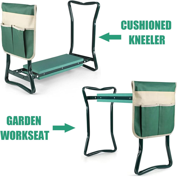 Community More Steel Frame Garden Kneeler and Seat with Tool Pouch additional product photo